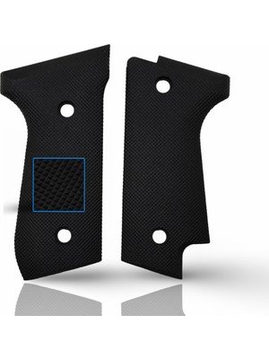Zib Grips Silah Kabzası - Beretta Tek Mandallı, 92S ile Uyumlu - Siyah Renk - Polimer Malzemesinden Yapılma - POBRT92SSY001