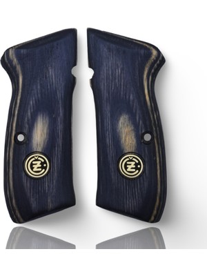 Zib Grips Silah Kabzası - Cz 75, Canik 55, S120, L120 ile Uyumlu - Sadece Vernik Uygulanmış - Lamine Malzemesinden Yapılma - Metal Logolu - LMCZ75SV070L1