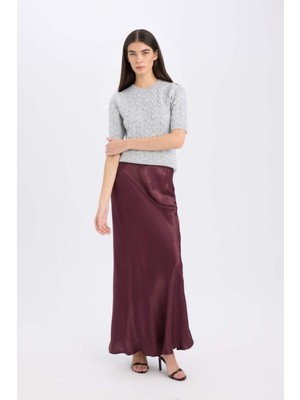 DeFacto A Kesim Normal Bel Saten Midi Etek B1867AX24AU