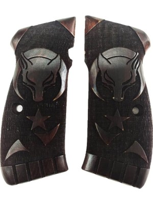 Zib Grips Silah Kabzası - Cz 75, Canik 55, S120, L120 ile Uyumlu - Koyu Kahverengi Renk - CZ75CV051