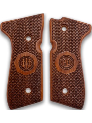 Zib Grips Silah Kabzası - Girsan Yavuz 16, Beretta F92 ile Uyumlu - Meşe Renk - BRTF92MS016