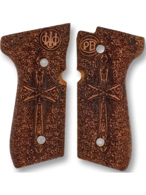 Zib Grips Silah Kabzası - Girsan Yavuz 16, Beretta F92 ile Uyumlu - Meşe Renk - BRTF92MS012
