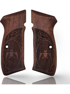 Zib Grips Silah Kabzası - Cz 75, Canik 55, S120, L120 ile Uyumlu - Sadece Vernik Uygulanmış - Ceviz Ağacı - CVCZ75SV068