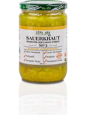 Şifa Ana Zerdeçallı Sauerkraut  (Ekşi Lahana Turşusu) 660 cc