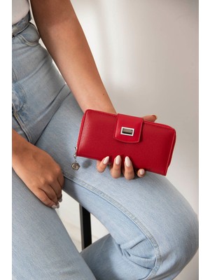 Silver & Polo Kırmızı - Kırmızı SP928 Kadın Cüzdan & Kartlık