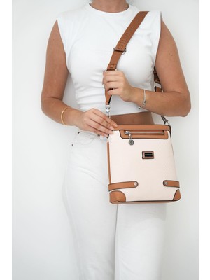 Silver & Polo Bej - A.taba SP1120 Kadın Çapraz Çanta