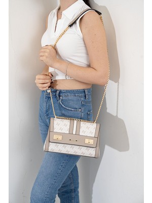 Silver & Polo Bej - Kum SP1139 Kadın Çapraz Çanta