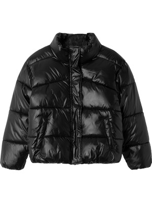 Name It Siyah Name İt Nkfmonna Puffer Jacket Erkek Çocuk Mont NI13231167 Sezonsuz ve Rahat