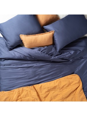 Zsa Zsa Zsu Solıd 300 Tc E.kıng Sıze Pamuk Saten %100 Pamuk Saten Nevresim Seti 260x220 Cm Lacivert
