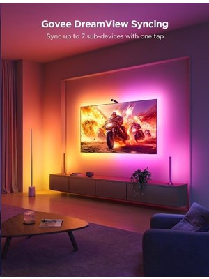 Govee Envisual Led 3 Lite TV Arkası Led Şerit Ambiyans Aydınlatma Tv Renk Senkronizasyonu 40-50 inc TV'ler ile Uyumludur