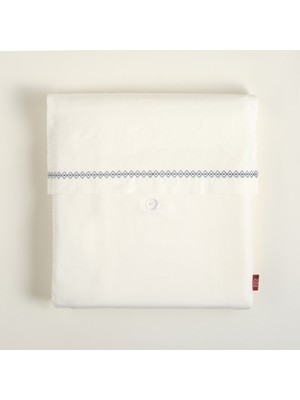 Braga Nakışlı 200 Tc Percale Çift Kişilik %100 Pamuk Nevresim Seti 200X220 cm Ekru