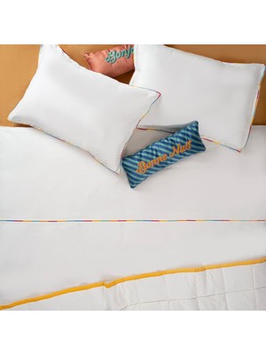 Zsa Zsa Zsu Brıto Nakışlı 200 Tc Saten Tek Kişilik Pamuk %100 Pamuk Nevresim Seti 160x220 Cm Ekru