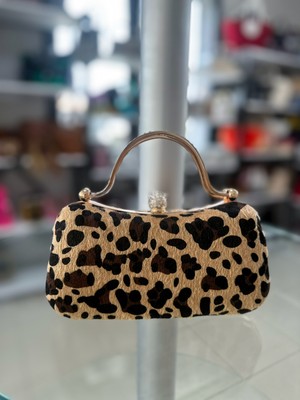 Eva Samli Boutique Abiye Çanta Leopar