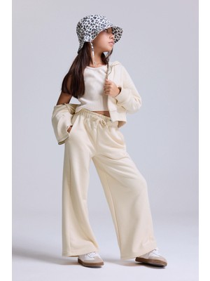 Babokah (Kids Girl) Şardonsuz Geniş Paça Jogger