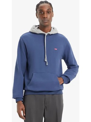 Levi's Erkek Kapüşonlu Mavi Sweatshirt - 001TV-0001