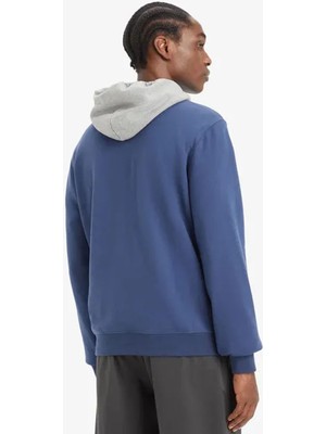 Levi's Erkek Kapüşonlu Mavi Sweatshirt - 001TV-0001