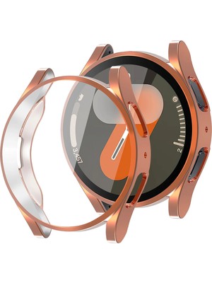 Tagomoon Samsung Galaxy Watch 7 44MM ile Uyumlu Kasa ve Ekran Koruyucu 360 Silikon Kılıf