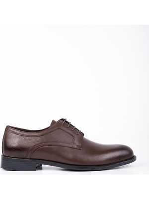 Koyu Kahverengi %100 Deri Analin Bağcıksız-Tokasız Classic Ayakkabı 1033245171_400