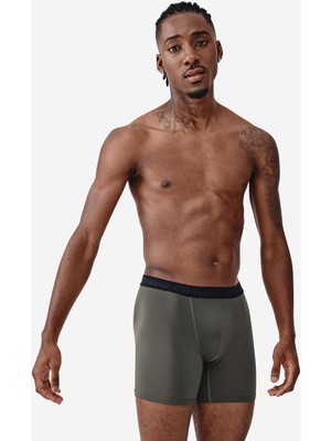 Decathlon Erkek Mikrofiber Nefes Alan Boxer - Koşu - Koyu Yeşil