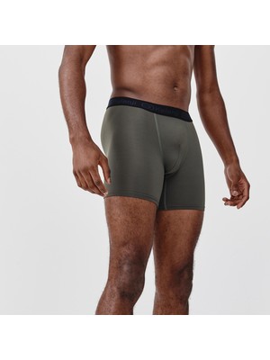 Decathlon Erkek Mikrofiber Nefes Alan Boxer - Koşu - Koyu Yeşil