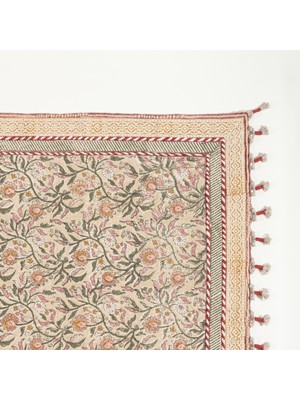 Palrı %100 Pamuk Kilim 80X150 cm Krem