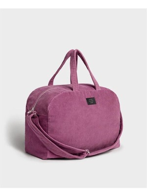 Wouf Omuz Çantası Corduroy Weekend Bag Mauve