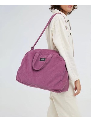 Wouf Omuz Çantası Corduroy Weekend Bag Mauve