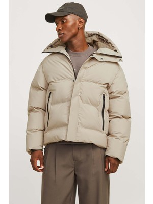 Jack & Jones Jcoalpha Puffer Sn Ekru Erkek Mont