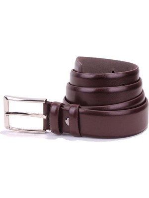Dagoster DMK26-302 Koyu Kahve 3,5 cm Suni Deri Erkek Kemer