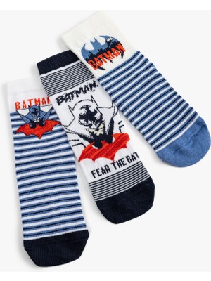 Koton 3'Lü Batman Baskılı Çorap Seti Lisanslı