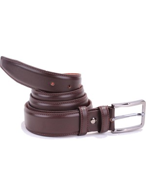 Dagoster DMK26-306DG Kahve 3,5 cm Hakiki Deri Erkek Kemer