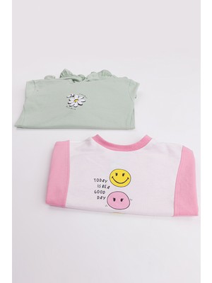 Harika Kids Kız Çocuk 2'li Paket Basic Sweatshirt