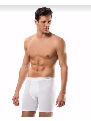 Erdem 1470 Erkek Likralı Uzun Boxer Tekli