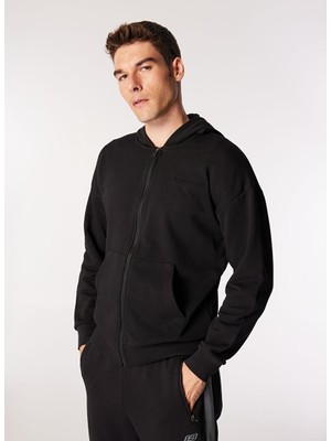 Skechers M Essential Full Zip Hoodie Sweatshirt Erkek Siyah Sweatshirt S242112-001