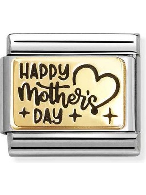 Nomination Composable Klasik , Link ,altın Günlük Hayat, Paslanmaz Çelik / 18K Altın - Anneler Günü Renkli