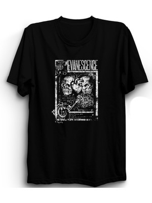 The Fame Evanescence, Skulls And Heart, Rock Metal Müzik Grubu,   Pamuk Tişört
