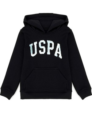 U.S. Polo Assn. Kız Çocuk Siyah Basic Sweatshirt 50272615-VR046