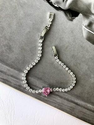 Atelier Deep 3 mm Pembe Kalpli Su Yolu Bileklik