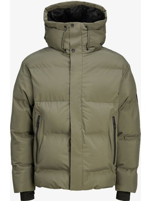 Jack & Jones Jcoalpha Puffer Erkek Yeşil Mont 12261971-DUSTYOLIVE