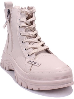 Dagoster DZA07-627586 Bej  Günlük Düztopuk Kadın Bot