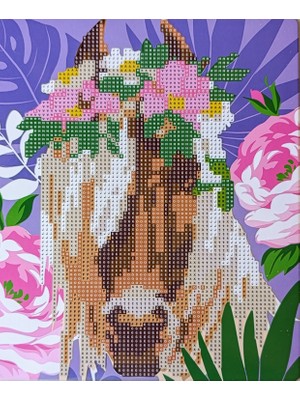 Mentaş Boncuklu Taşlı Mozaik Elmas Goblen Pano Tablo Resim Puzzle Dıamond Paıntıng Ebat 21X25 Çocuklar Için