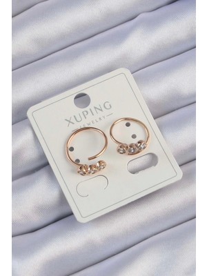 Clariss Xuping Rose Renk Zirkon Taşlı Su Yolu Küpe