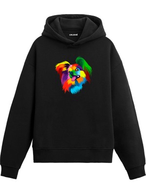 Colermi Köpek Neşeli Renkli Köpek Tasarımı Doğum Günü Hediyesi Pamuklu Hoodie Kapşonlu Sweatshirt
