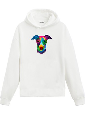 Colermi Köpek Lila Renkli Köpek Tasarımı Doğum Günü Hediyesi Pamuklu Hoodie Kapşonlu Sweatshirt