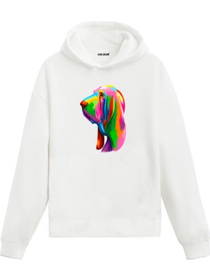 Colermi Sadık Dost Renkli Köpek Tasarımı Doğum Günü Hediyesi Pamuklu Hoodie Kapşonlu Sweatshirt