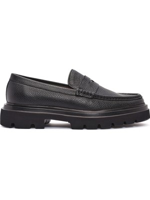 Derimod Erkek Siyah Deri Loafer 24WFD6031FT