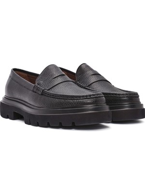 Derimod Erkek Siyah Deri Loafer 24WFD6031FT