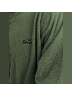 Erkek Yarım Fermuarlı Logo Baskılı Sweatshirt - Corp