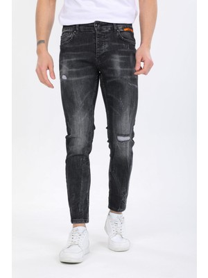 Shoppingdimoda Pamuklu Taşlamalı Skinny Denim Erkek Kot Pantolon