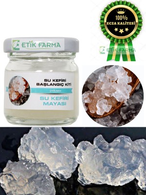 Etik-Farma Özel Üretim ORGANİK Su Kefiri Mayası Mini Başlangıç Kiti